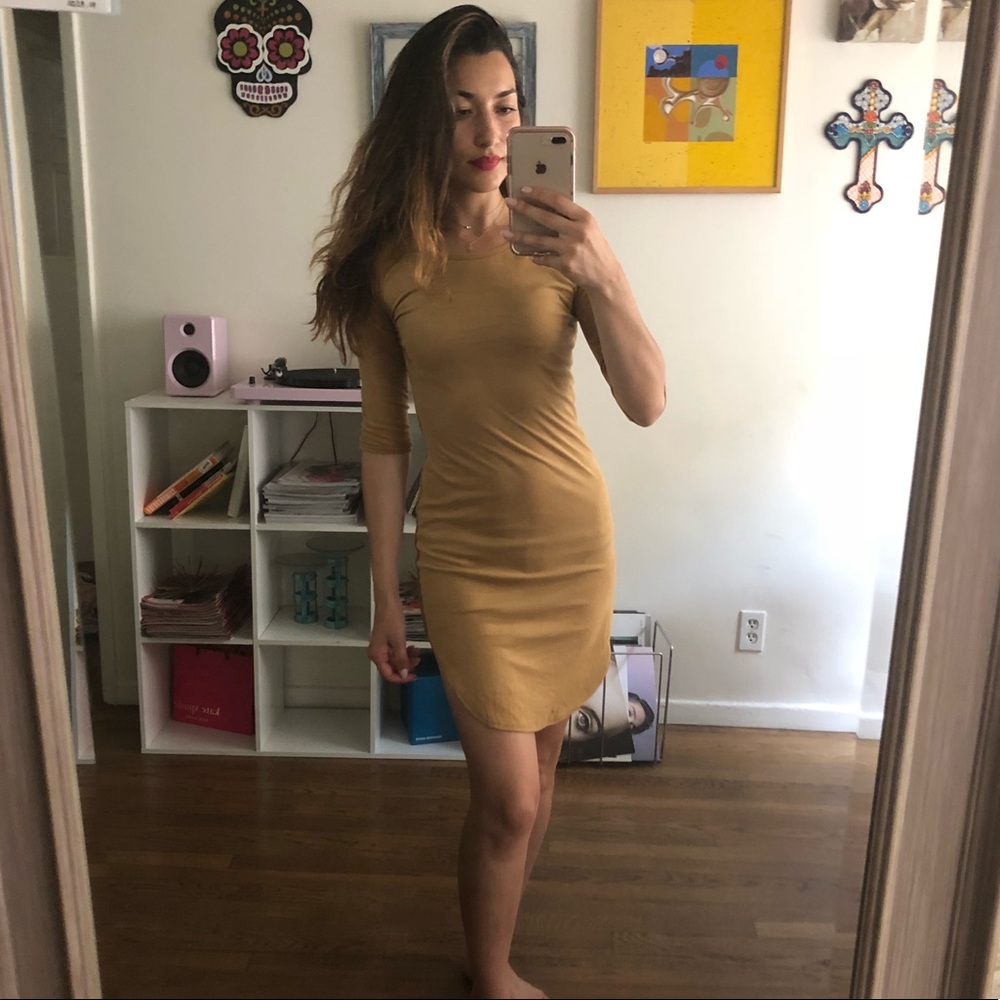 Brown Suede Mini Dress